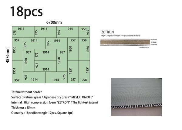 Custom tatami layout proposal for a client room