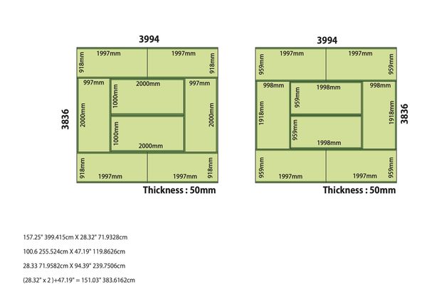 Custom tatami layout proposal for a client room