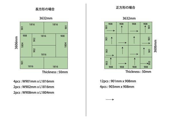 Custom tatami layout proposal for a client room