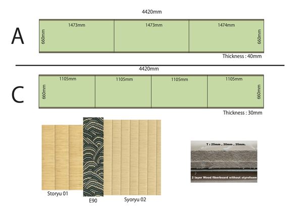 Custom tatami layout proposal for a client room