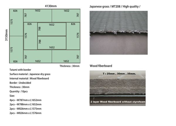 Custom tatami layout proposal for a client room