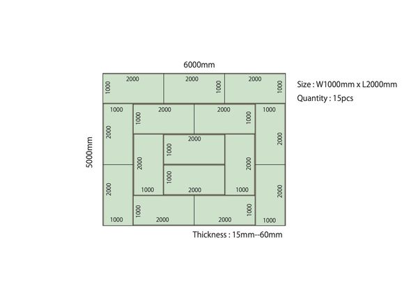Custom tatami layout proposal for a client room