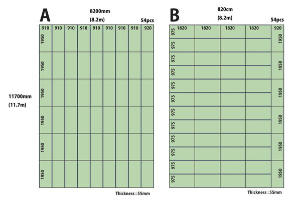Custom tatami layout proposal for a client room