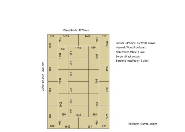 Custom tatami layout proposal for a client room