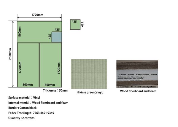 Custom tatami layout proposal for a client room