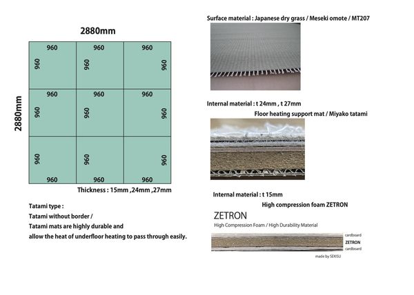Custom tatami layout proposal for a client room