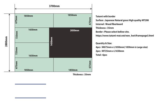 Custom tatami layout proposal for a client room