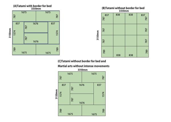 Custom tatami layout proposal for a client room