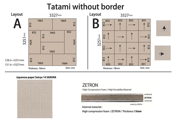 Custom tatami layout proposal for a client room