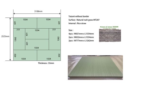 Custom tatami layout proposal for a client room
