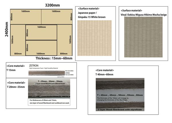 Custom tatami layout proposal for a client room