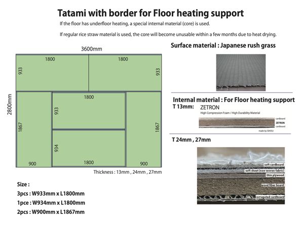 Custom tatami layout proposal for a client room